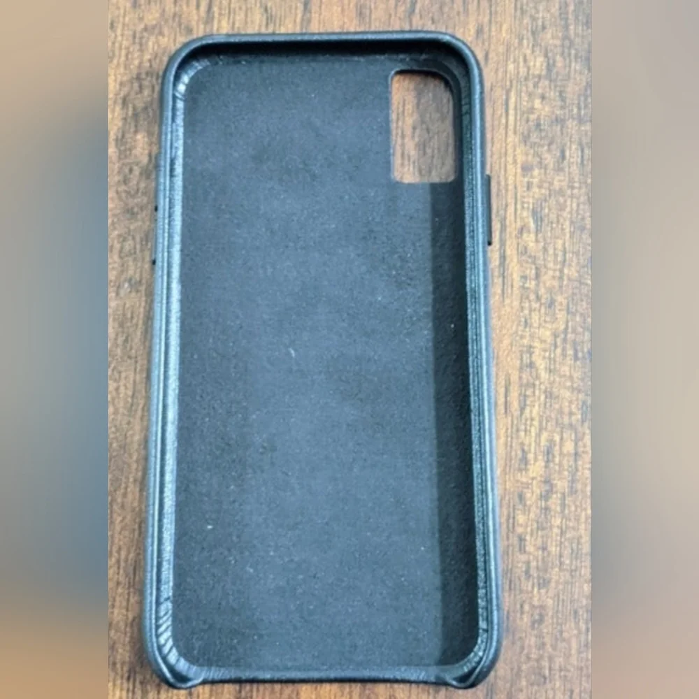 iPhone Xs/iPhone X Case Mate Black Genuine Leather Phone Case , NEW